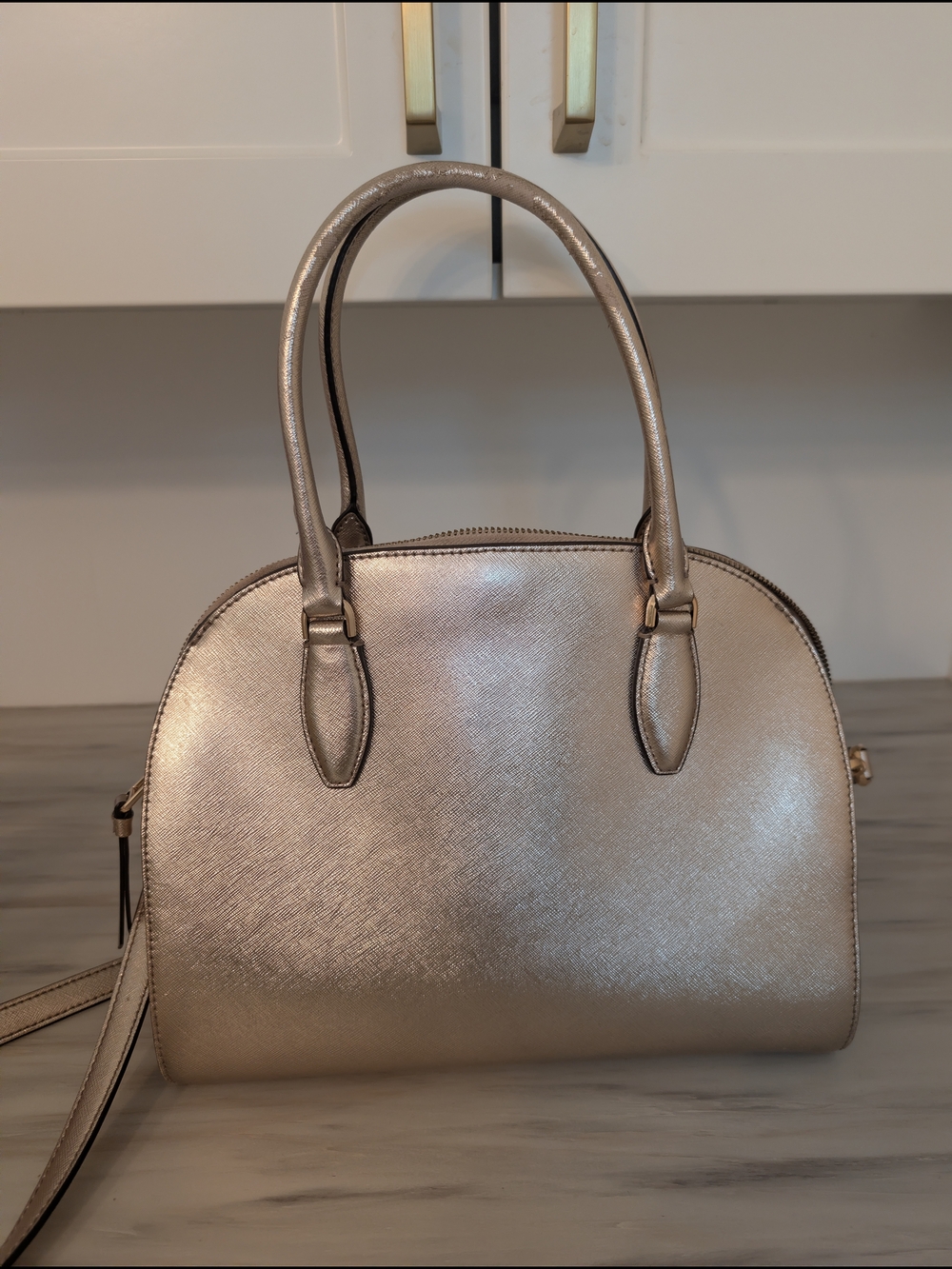 kate spade New York Metallic Gold Dome Satchel - Picture 4 of 5